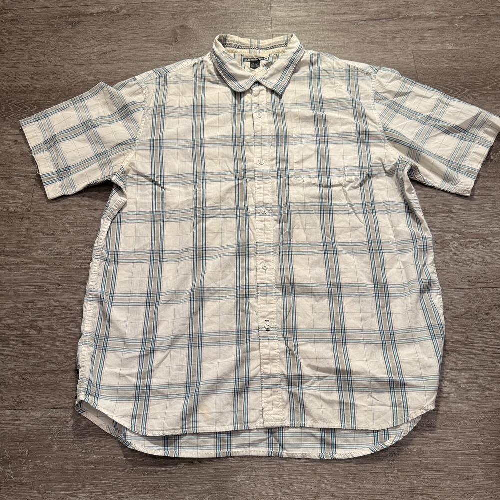 Vintage Quiksilver Shirt Mens XXL Y2K Short Sleeve Button Up Skater Surf Outdoor